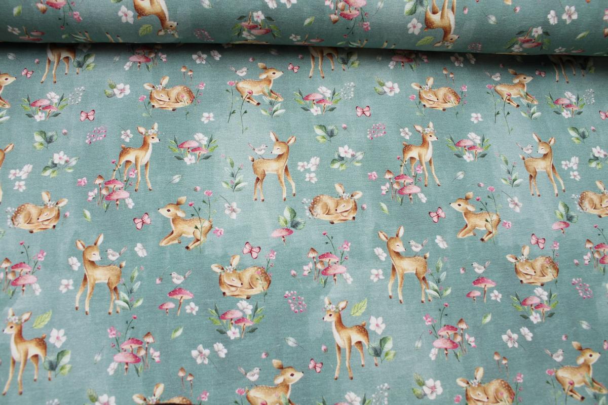French Terry  "Rehe" mint - FvJ
